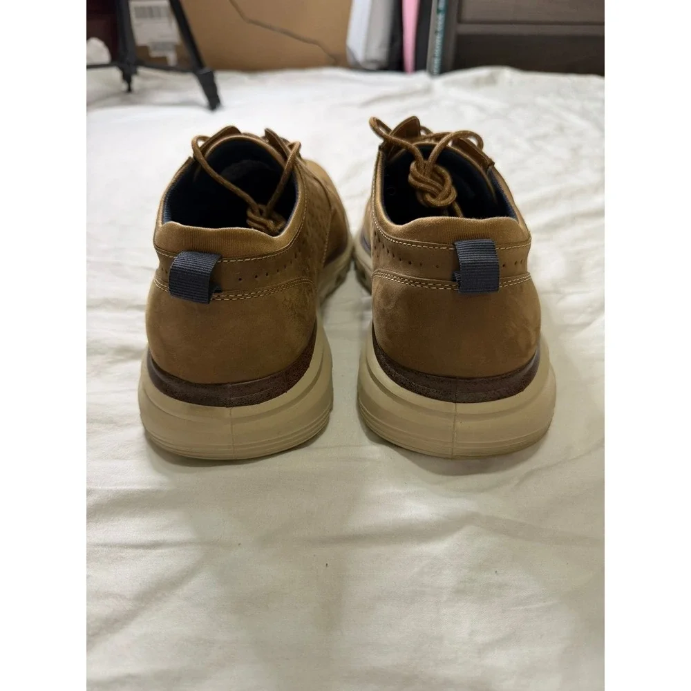 Johnston & Murphy Mens XC4 Prentiss Plain Toe Tan Nubuck Shoes 11M 59-35601